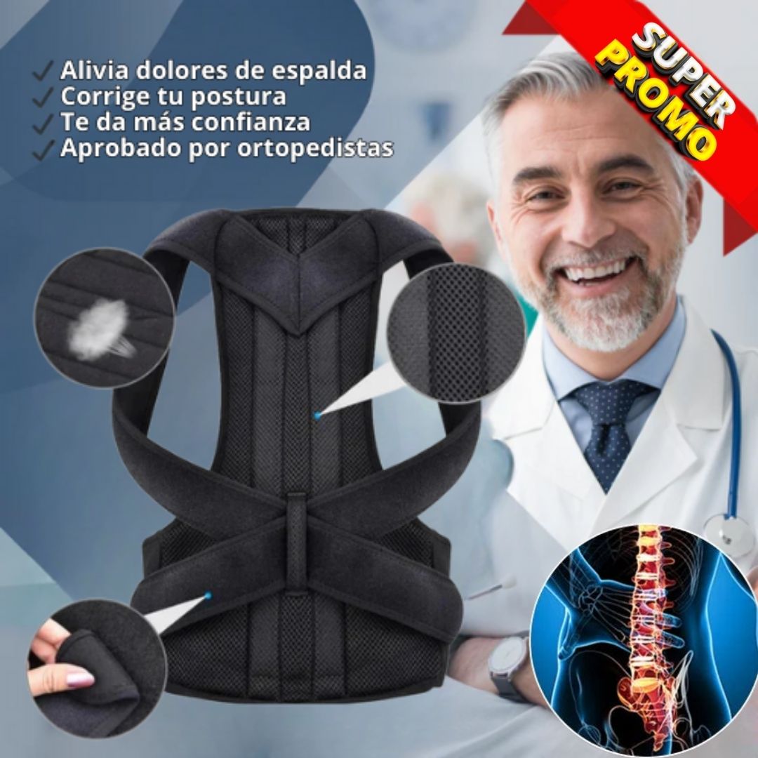 Corrector de Espalda,Mejora Postura con Soporte Lumbar