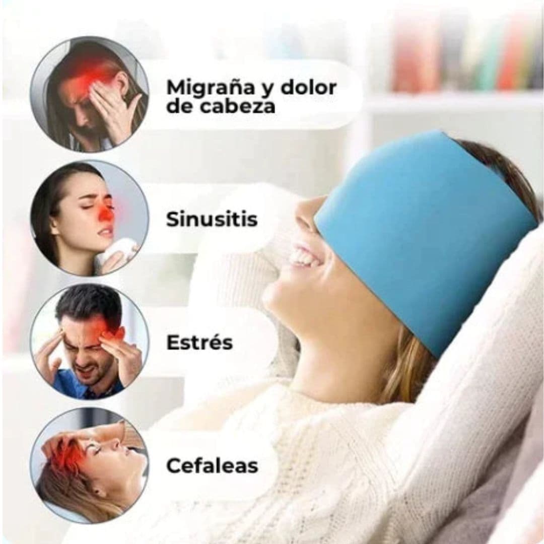 Gorro de Gel Terapéutico Para Dolor de Cabeza y Migraña!!